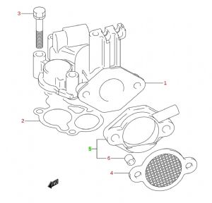 Suzuki  DF4/DF5/DF5 Flame arrestor (click for enlarged image)